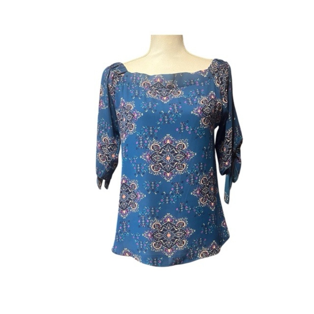 Renee C. Vause Off The Shoulder Tie Sleeve Top